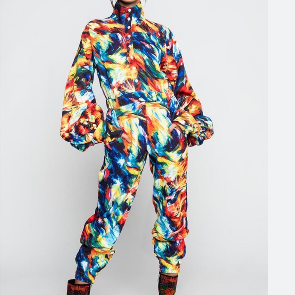 Mock Neck Longsleeve Jumpsuit